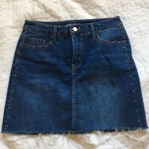 studded denim skirt
